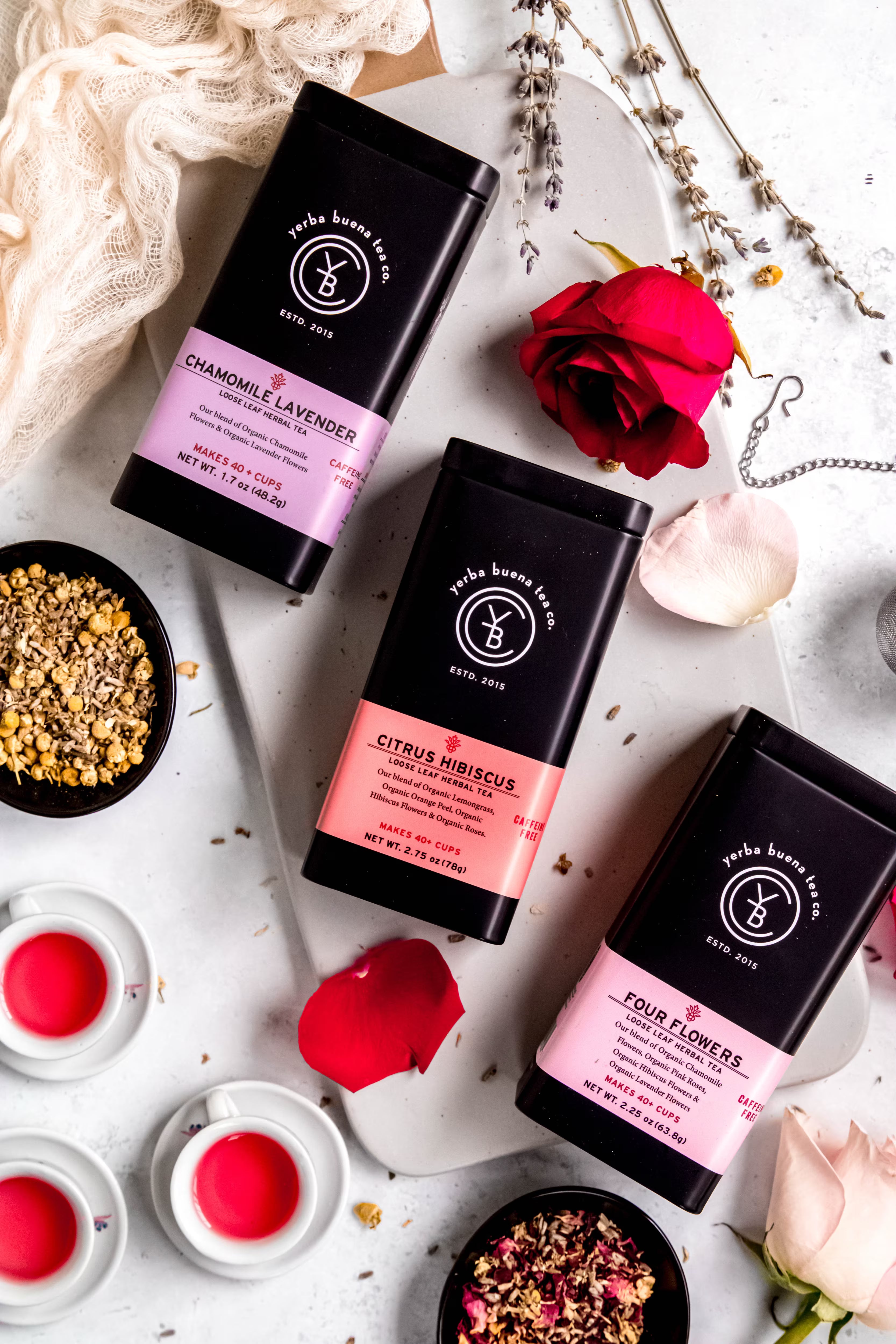 Floral Tea Box | Organic Herbal Tea Gift Set | Yerba Buena Tea Co.