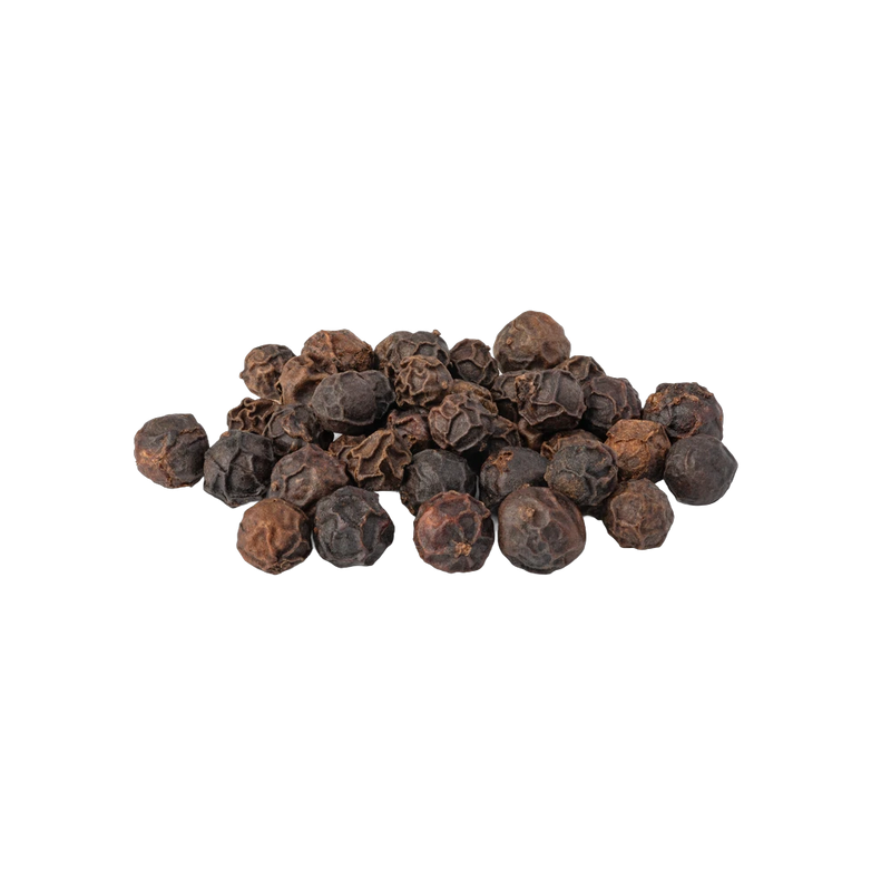 Whole black peppercorns, warming spice for chai and herbal tea blends, Yerba Buena Tea Co.