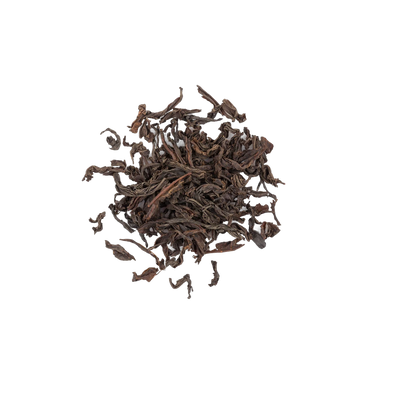 Dried black tea leaves, bold fully oxidized loose leaf tea base, Yerba Buena Tea Co.