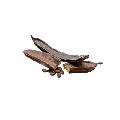 Roasted carob pieces, naturally sweet caffeine-free cacao alternative for tea, Yerba Buena Tea Co.