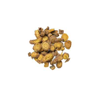 Dried skullcap herb, calming botanical for relaxation and sleep tea blends, Yerba Buena Tea Co.