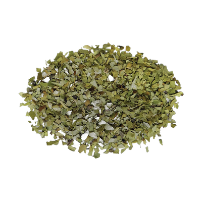 Dried yerba mate leaves, energizing South American herb with natural caffeine, Yerba Buena Tea Co.