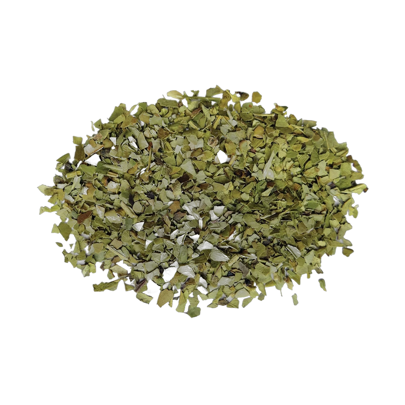 Dried yerba mate leaves, energizing South American herb with natural caffeine, Yerba Buena Tea Co.